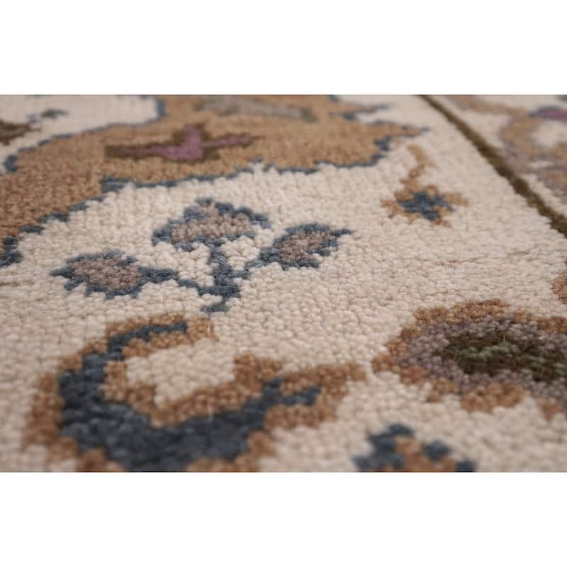 Oushak Oriental Runner Rug Hand-Knotted Wool Carpet - 2'7" x 7'8"