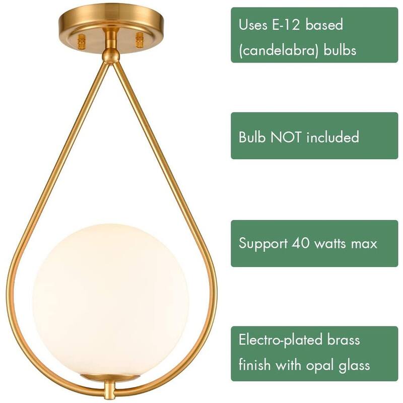 Sardignia Modern Flush Mount Ceiling Light w/ Globe Ivory Glass Shade