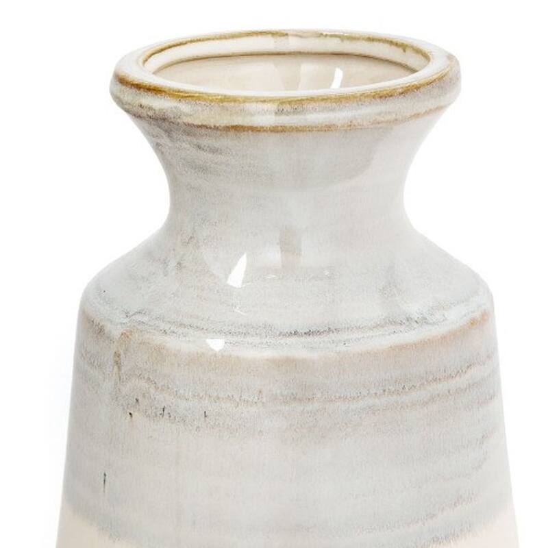 9" Blue And White Color Block Bud Ceramic Table Vase - 6