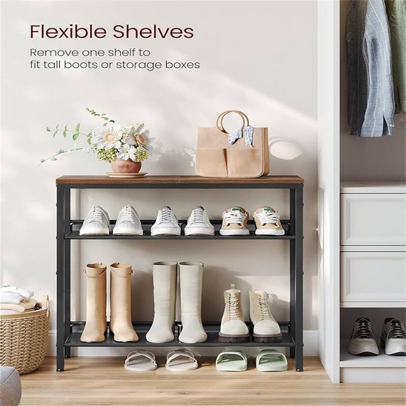 Shoe Rack - 11.8"D x 29.5"W x 28.7"H