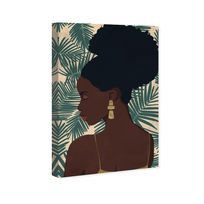 Wynwood Studio Fashion and Glam Asked her to pose Green and Modern & Contemporary Wall Art Canvas Print