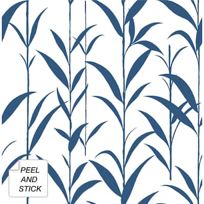 NextWall Bamboo Leaves Peel and Stick Wallpaper