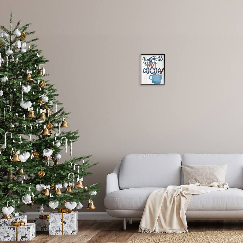 Stupell Happiness Is Hot Cocoa Framed Giclee Art Design By Kim Allen