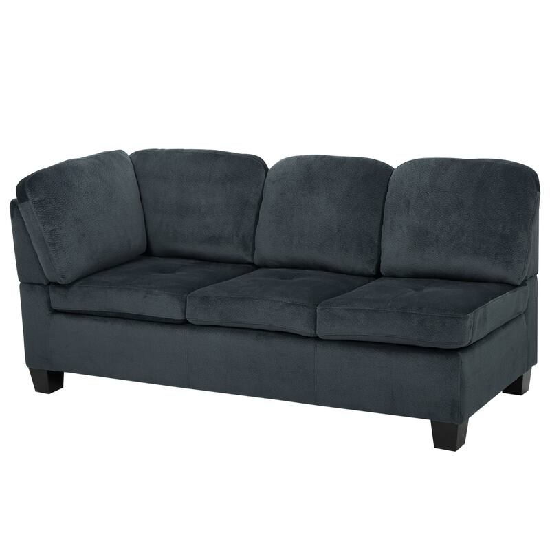 101.5" Fabric L-Shaped Sectional Sofa, 6-Seater