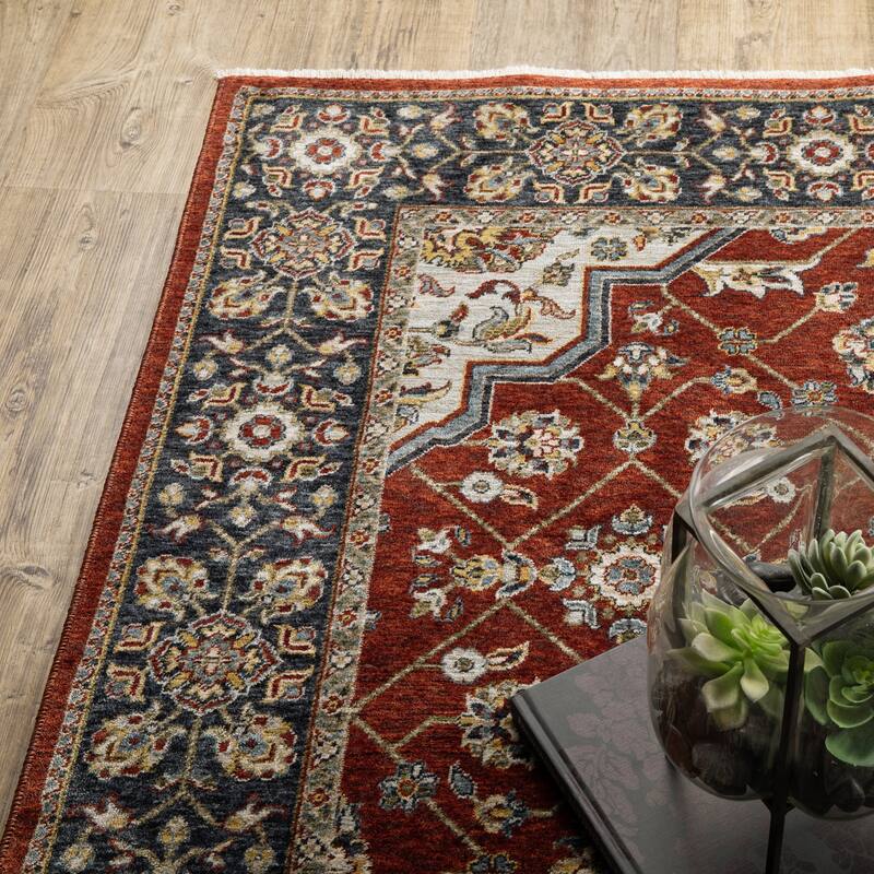 Style Haven Amelie Oriental Medallion Red/ Blue Indoor Area Rug