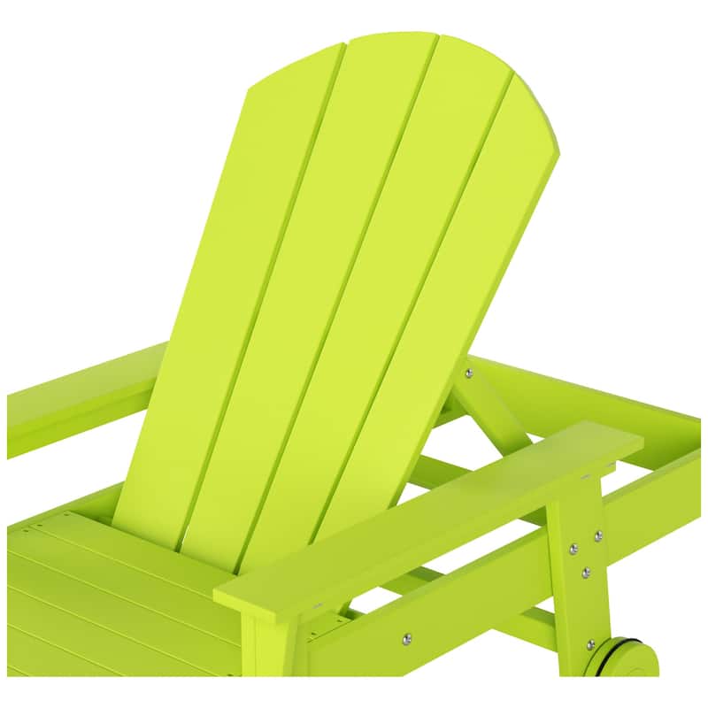 Polytrends Laguna Hdpe All Weather Outdoor Patio Pool Reclining Chaise Lounges With Side Table (3-Piece Set)
