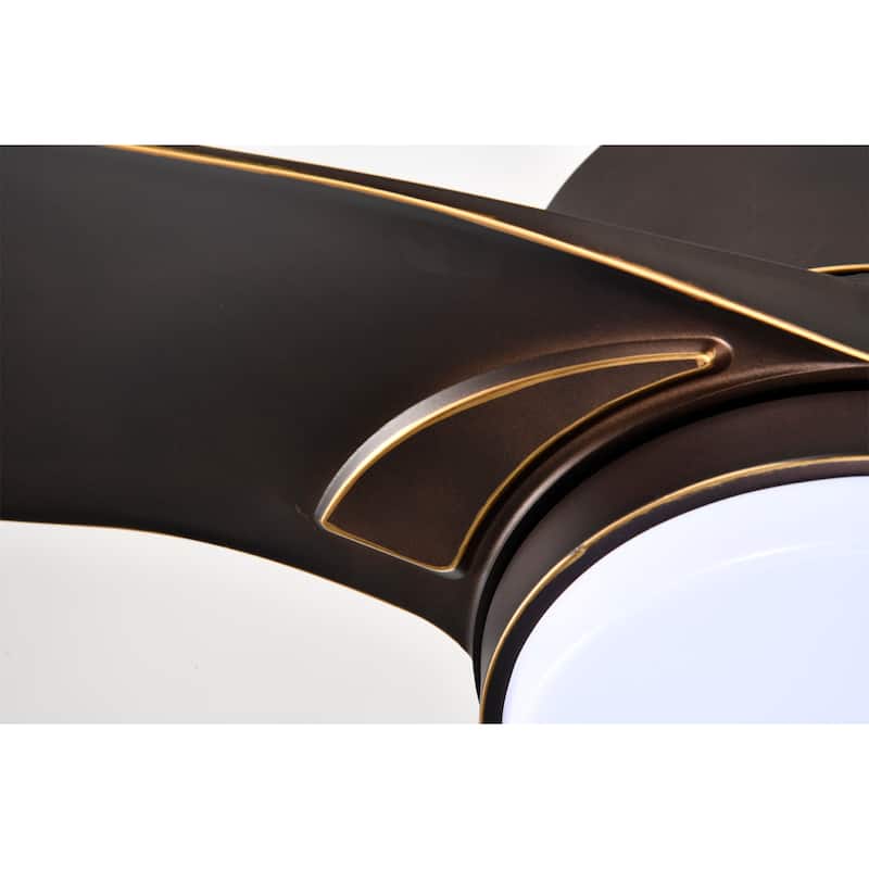 Oil Rubbed Bronze 3-Blade LED Lighted Ceiling Fan with Remote - Oil-Rubbed-Bronze