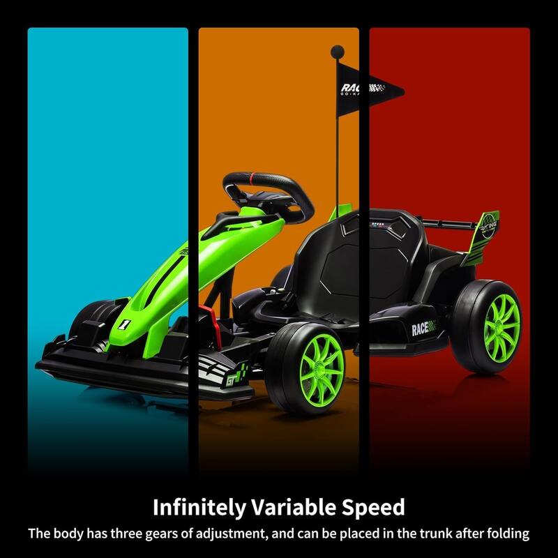 Electric Go Kart Drift Kart Outdoor Race Toy for Kids Best Gifts