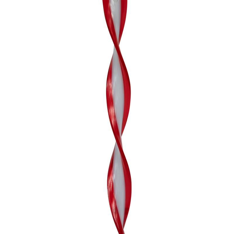 6ct Red and White Candy Swirl Christmas Ornaments 8"
