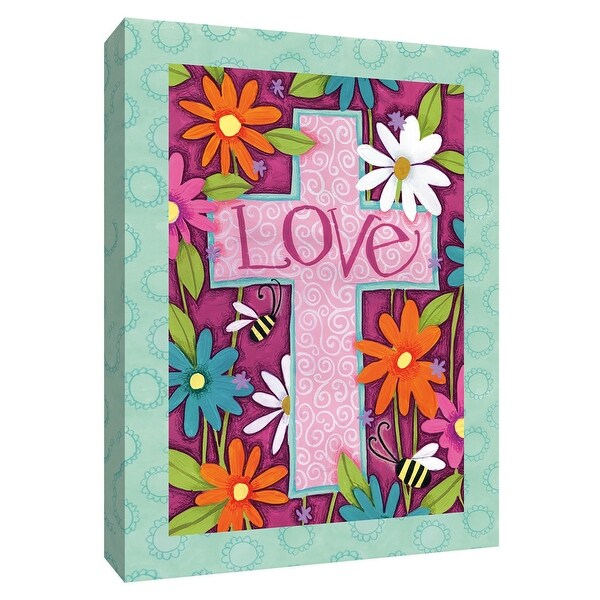 PTM Images 9-154495 PTM Canvas Collection 10" x 8" - "Love Cross" Giclee Christian Art Print on Canvas