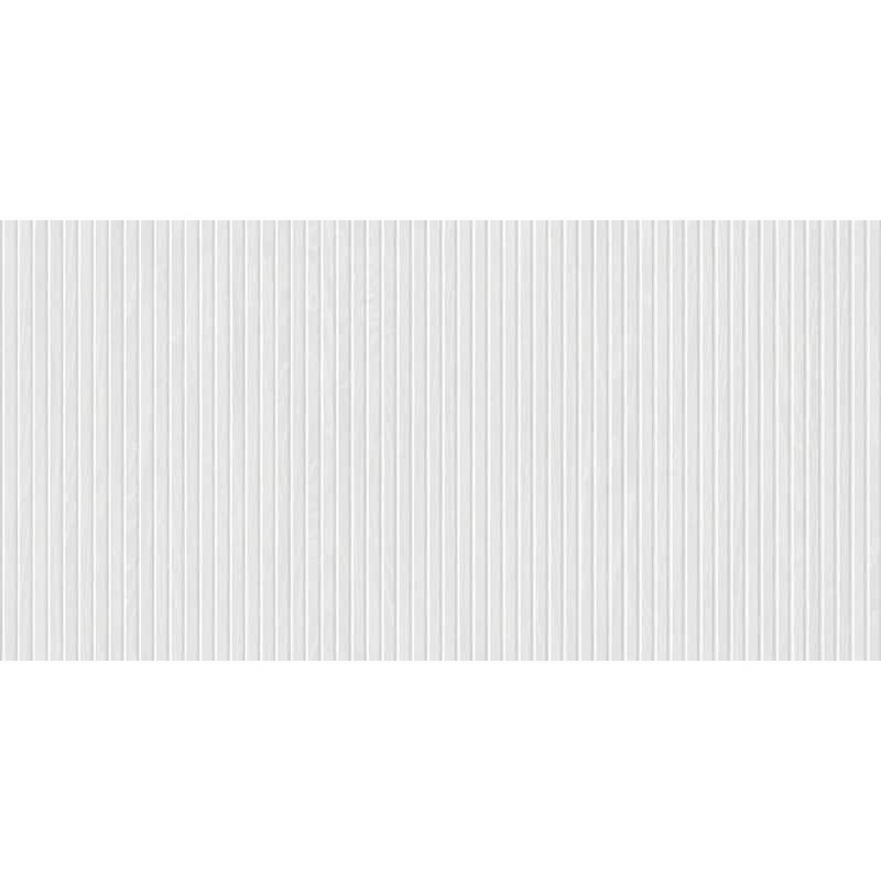 Marqueterie 24x48 Porcelain Textured Ribbed Tile - Floor, Wall - Large Format - 4 x 4 Sample - White