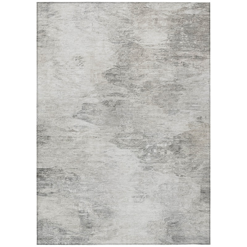 Machine Washable Indoor/ Outdoor Chantille Abstract Watercolor Rug