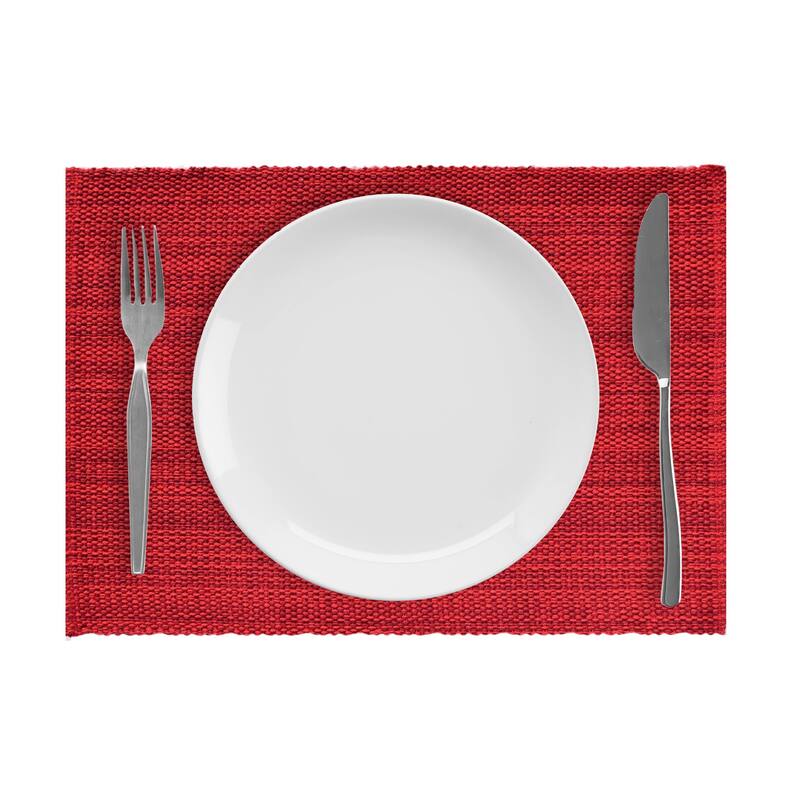 Fabstyles Casual Classic Cotton Placemat Set of 6 - 13x19