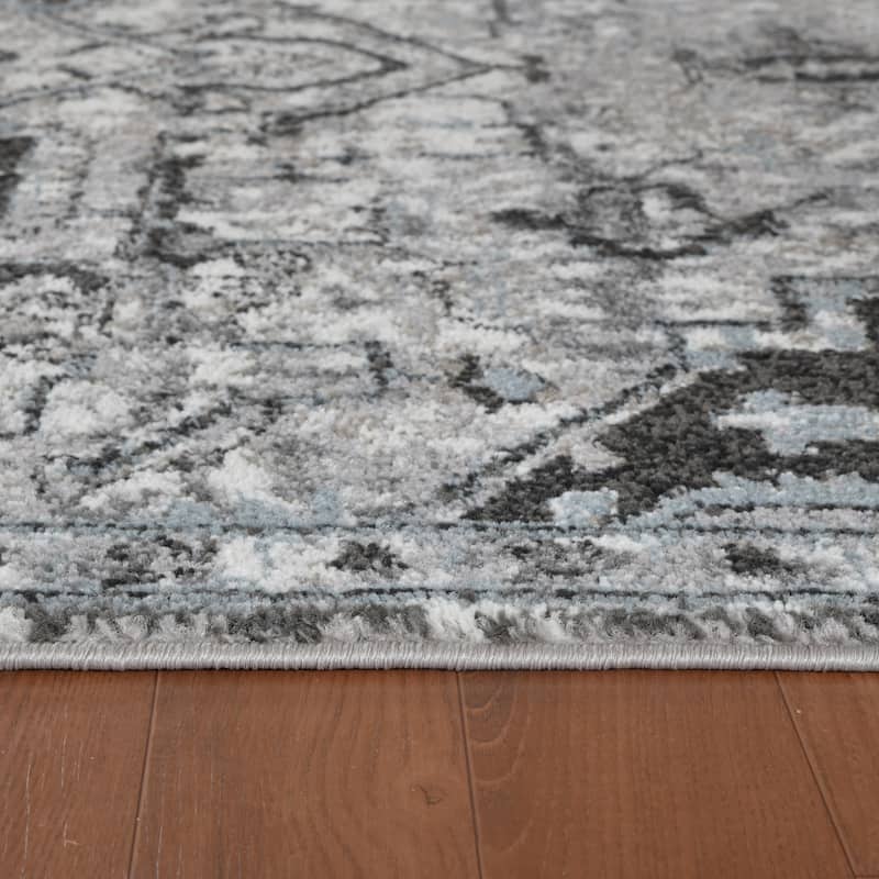 Aurelia Aru Gray Medallion Area Rug