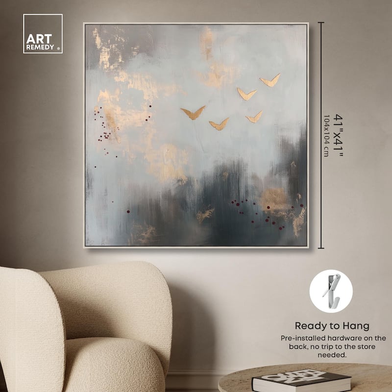 Golden Nebula Canvas by Art Remedy