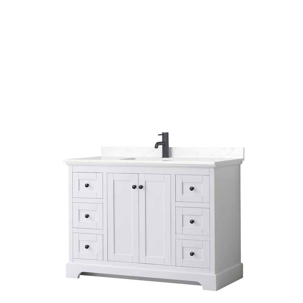 Avery 48-inch Single Vanity, Quartz Top