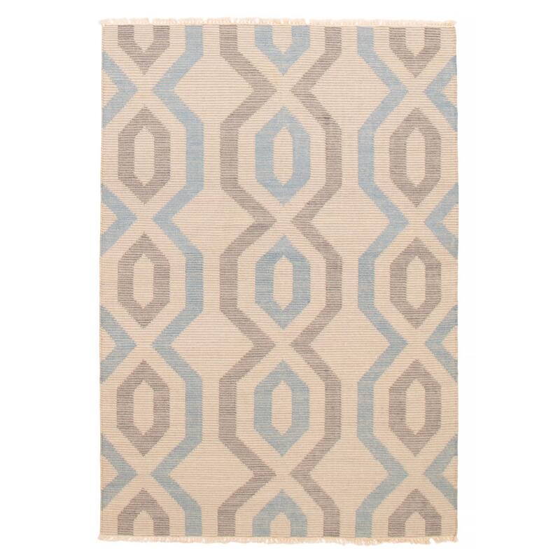 Ankara Ivory Kilim 5'3" x 7'9" - 5'3 x 7'9 - Ivory - 5'3 x 7'9