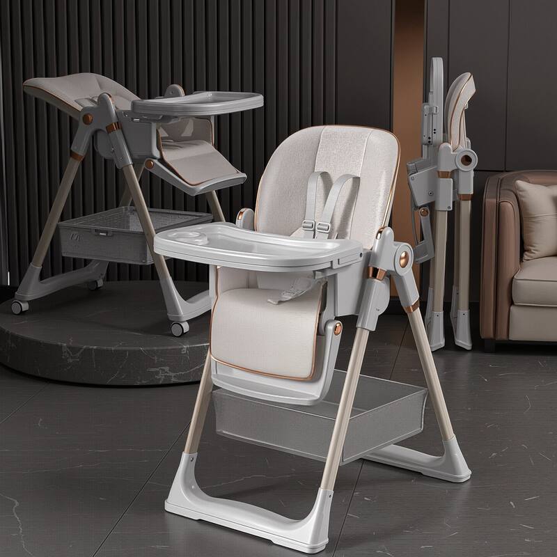 Adjustable Baby High Chair Infant Silent Portable Chair
