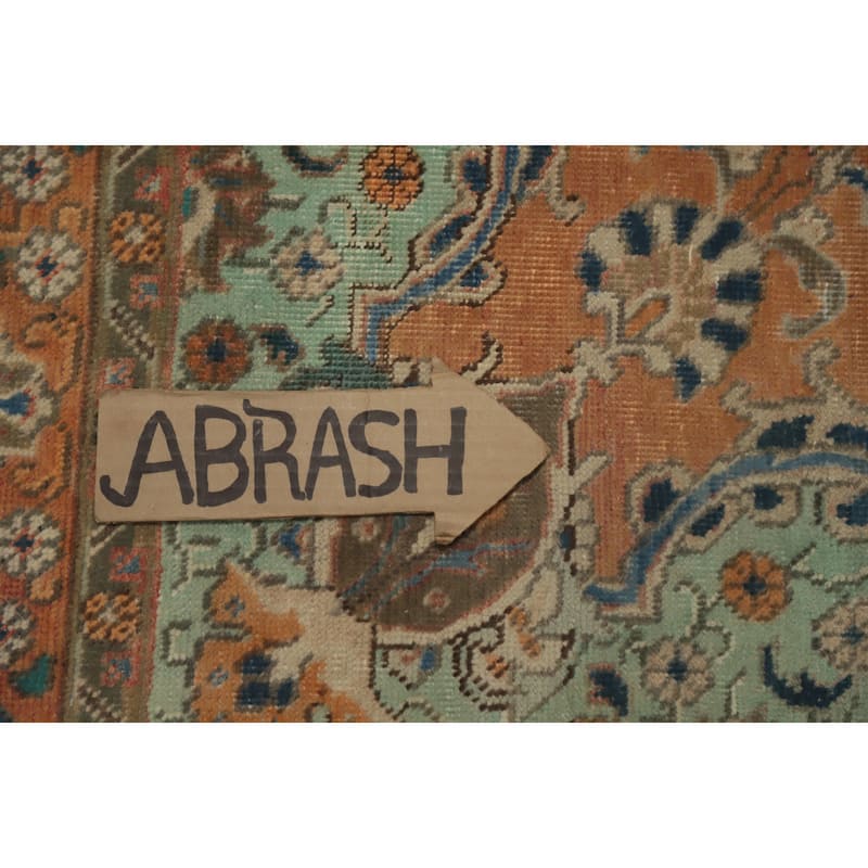 Hand Knotted Oriental 100% Wool Carpet Traditional Floral Oranges & Rust Tabriz Area Rug - 6' 0'' X 4' 6''