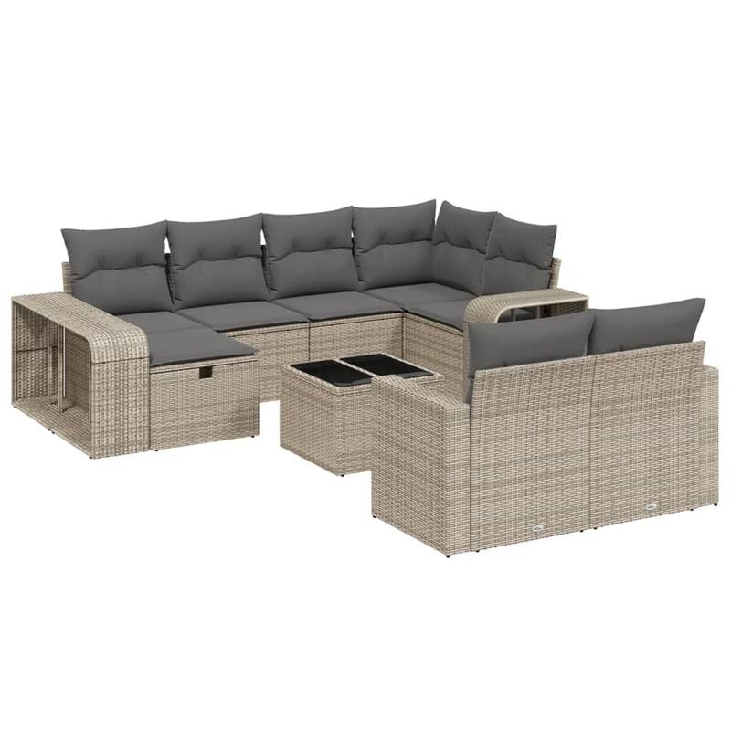 10-11 Piece Modular Garden Sofa Set
