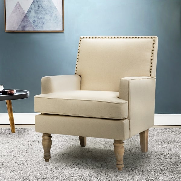 Cheyenne 26" Wide Fabric Armchair with Nailhead Trim by HULALA HOME by