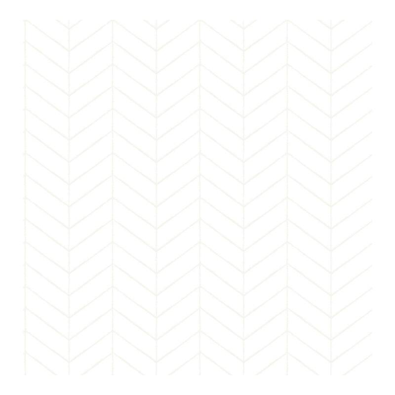 Chesapeake Bison Off-White Herringbone Wallpaper - 20.5 x 396 x 0.025