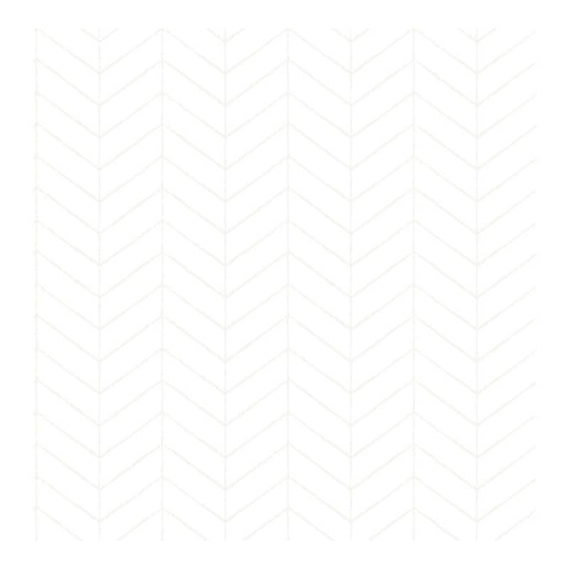 Chesapeake Bison Off-White Herringbone Wallpaper - 20.5 x 396 x 0.025