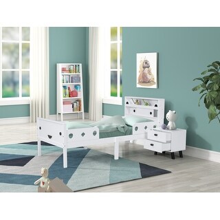 Twin size Teddy bed and Small cabinet