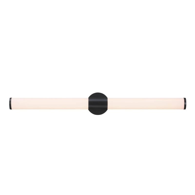 Westinghouse Lighting Clarksboro LED Indoor Wall Fixture Selectable, Matte Black Finish, Frosted Acrylic Shade - 36-Inch