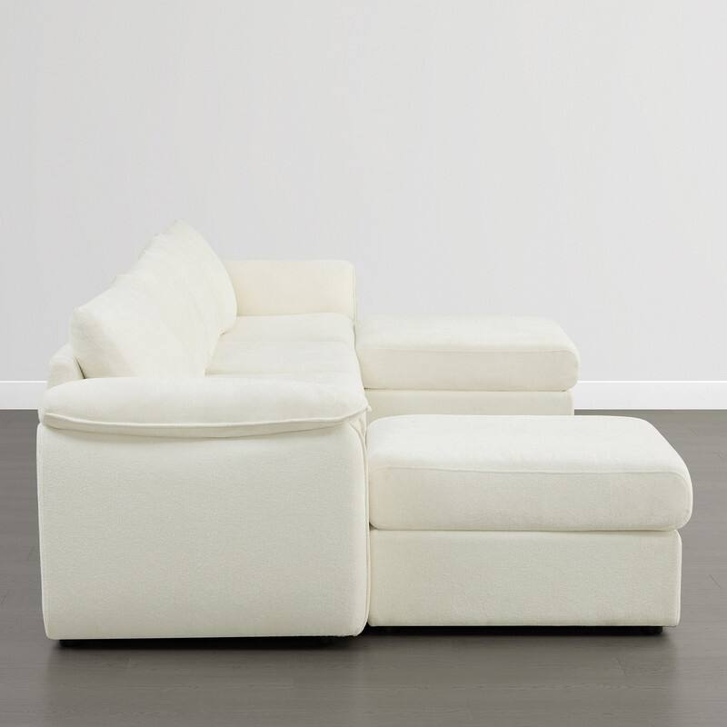 Spruce & Spring Modular Sectional Sofas with Optial Storage Console for Living Room