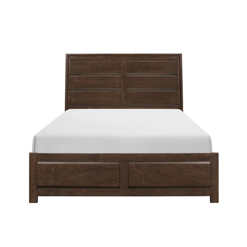 Espresso Finish Contemporary Design King Bed Wooden Bedroom Furniture 1pc