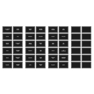 White & Black Chalk Pantry Labels Wall Decals