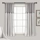 preview thumbnail 40 of 152, Lush Decor Linen Button Single Panel Window Curtain