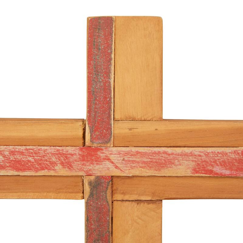 Wood Cross Handmade Sculpture - Brown - Roche River Decor