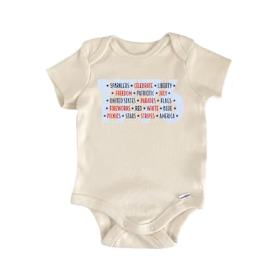 Sparkles Celebrate Liberty July 4th Patriotic - Baby Boy Girl Clothes Bodysuit