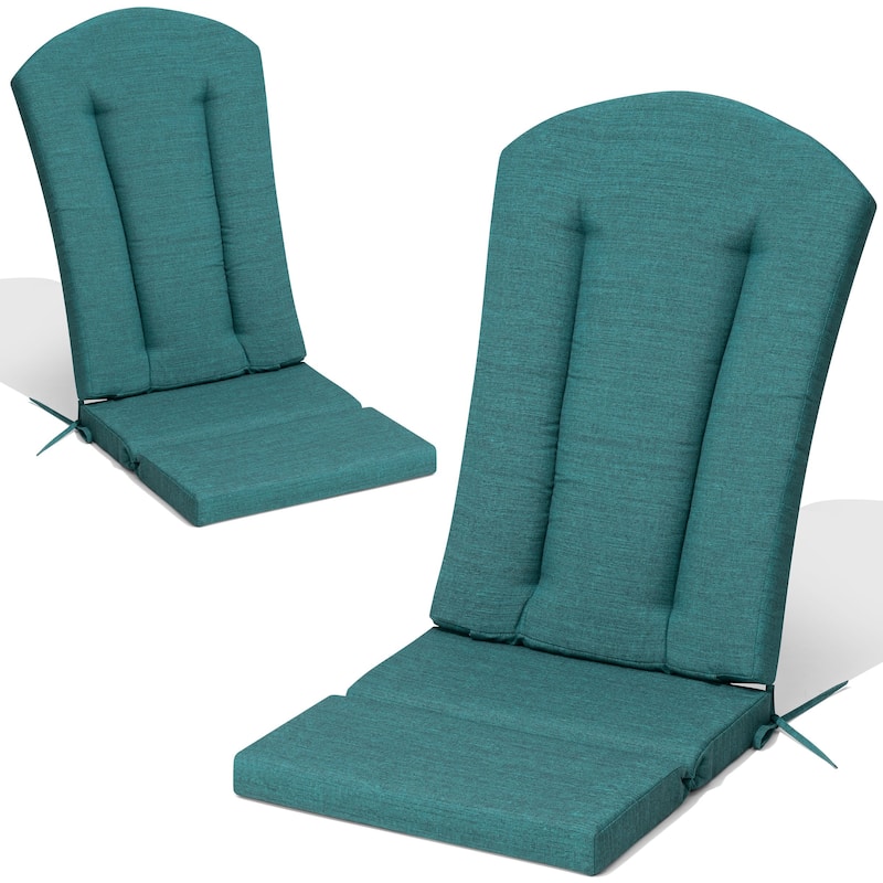 Adirondack Chair Cushion Patio Chair Pad for Indoor and Outdoor - MALACHITE - 2PC