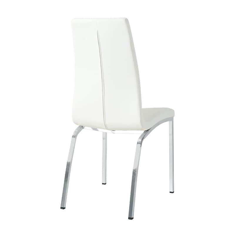 Modern PU seat dining chair living room chair upholstered chair, electroplated metal legs design, kitchen, living room,