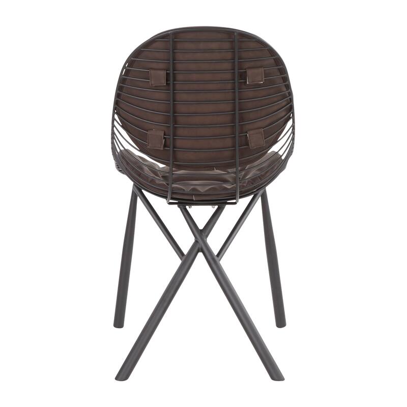 Copper Grove Beloslav Wired Chairs with Removable Faux Leather Cushions (Set of 2)