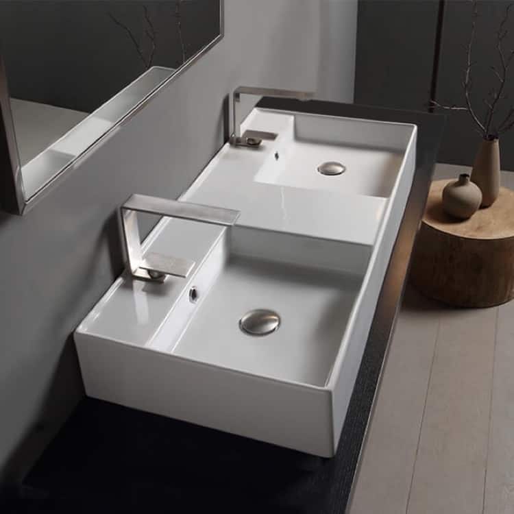 Nameeks Scarabeo 5142-Two Hole Teorema 2.0 39-13/16" Rectangular