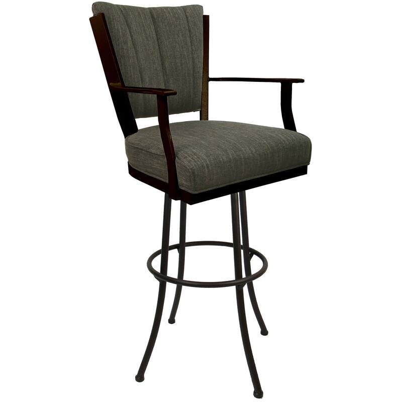 Swivel Extra Tall 34" (35") Metal Bar Stool Montana on Noam Base - 34" Seat