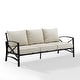 preview thumbnail 5 of 10, Crosley Kaplan Outdoor Metal Sofa - 79"W x 30.5"D x 32"H