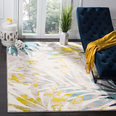 SAFAVIEH Skyler Leanna Distressed Tropical Watercolor Rug - 10' x 14'