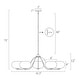 preview thumbnail 7 of 12, Modern Glam Gold 5-Light Wheel Chandelier Globe Colored Glass Lighting for Dining Living Room - W41.5" x H12"