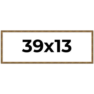 39x13 Frame Gold Kingsley Distressed Solid Wood Picture Frame Width