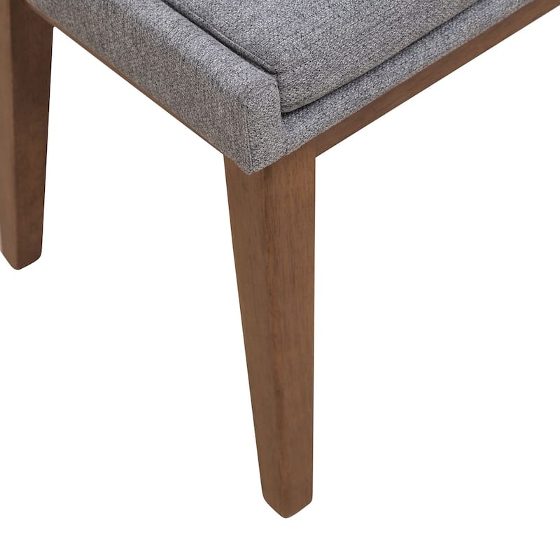 Space Savers Upholstered Dining Room Bench with Gray Linen - Width 47" x Depth 17" x Height 19"