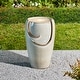 preview thumbnail 116 of 150, Glitzhome Oversized LED Lighted Ceramic Pot Floor Fountains for Outdoor Garden 21"H - Sand Beige