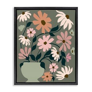 Stupell Gerbera Daisy Bouquet Framed Floater Canvas Wall Art Design By ...