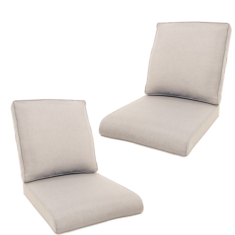 Pocassy 22x25x4" Cushion for Outdoor Swivel Chairs Sofa Set - Beige Cushion - 2 Set Seat & Back Cushion