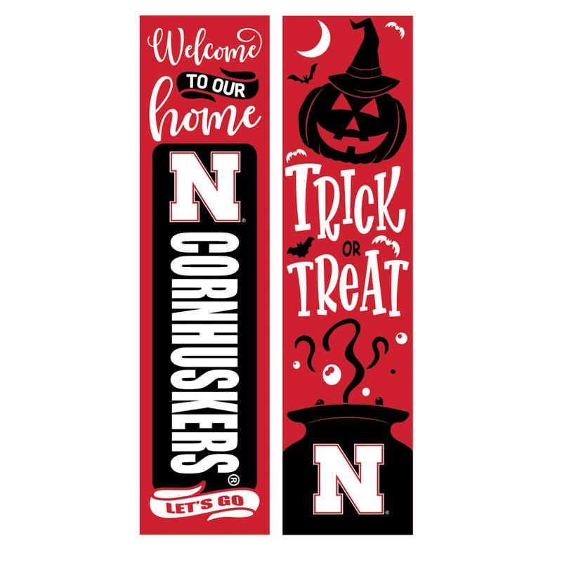 47" Double Sided Seasonal Porch Leaner, University of Nebraska - 47" x 11.25"