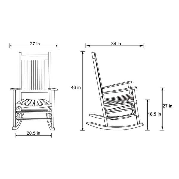 Porch & Den Steeplechase Genuine Hardwood Rocking Chair
